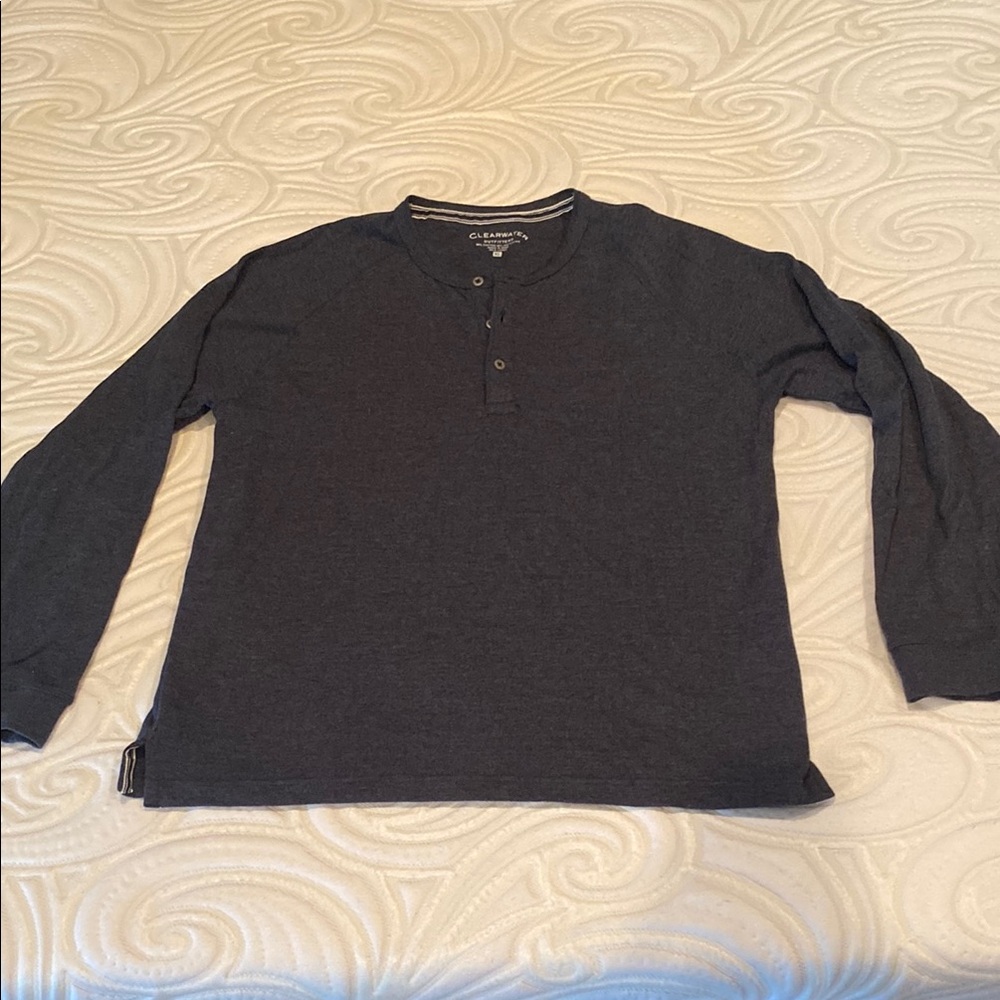 Gray Long Sleeve Tee Classic Fit